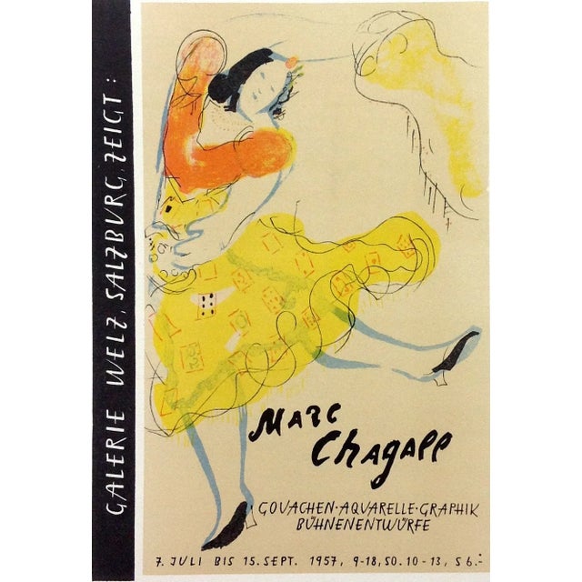 Title: Galerie Weltz – Salzburg Artist: Marc Chagall Country:Russia Medium: Lithograph Paper size: 12.5 X 9.5 inch...