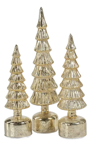 Merrigan Antique Gold Rotating LED Holiday Tabletop Tree, Medium