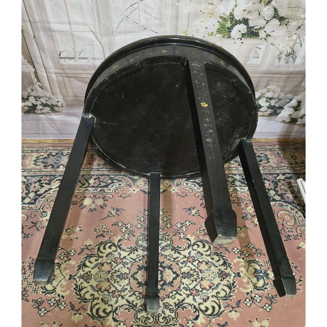 1930s Asian Lacquered Side Table, 1930s For Sale - Image 5 of 8