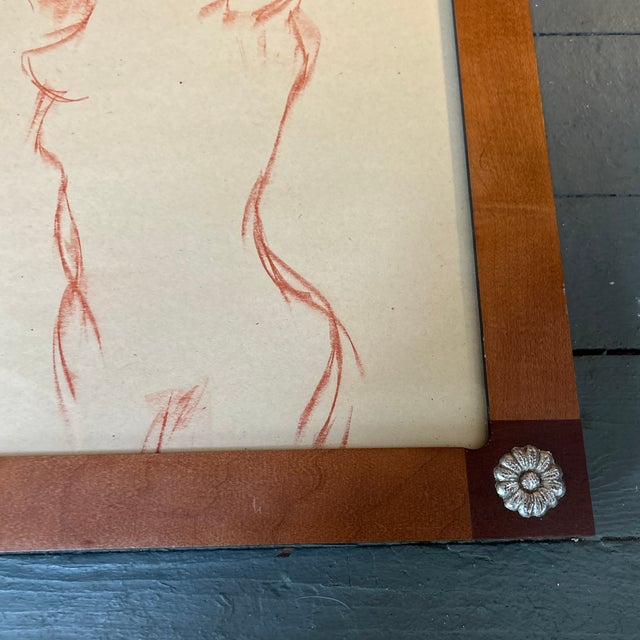 1940’s original abstract sepia female nude study drawing. Measures 11x14 or 13.5x16.5 framed. Check out my shop Robins Egg...