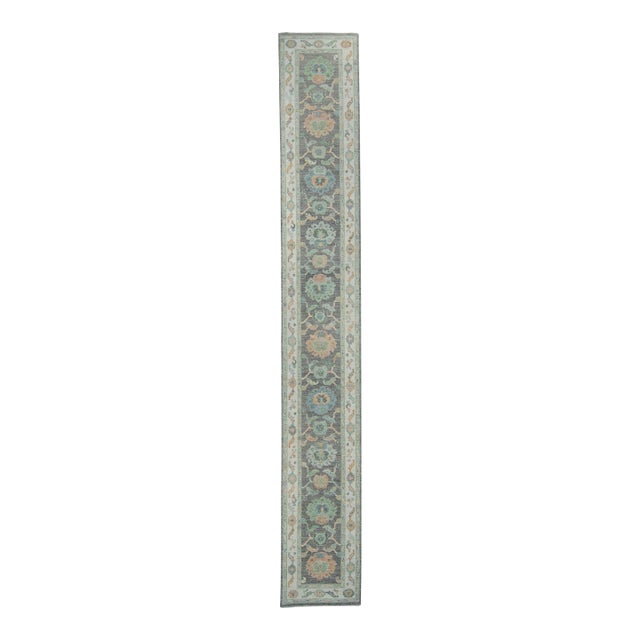 Turkish Oushak Runner Rug 2'11" x 20'9" #17225 For Sale