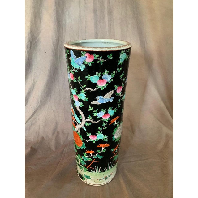 Porcelain Chinese Umbrella Stand Vase Chairish