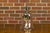 Mid 20th Century English Midcentury Nickel Light Fixture with Three Arms and Glass Bell For Sale - Image 10 of 12