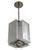 Mid 20th Century Rectangular 4 Panel Architectural Lantern, Art Glass, Polished Nickel & Chrome Stem For Sale - Image 14 of 14