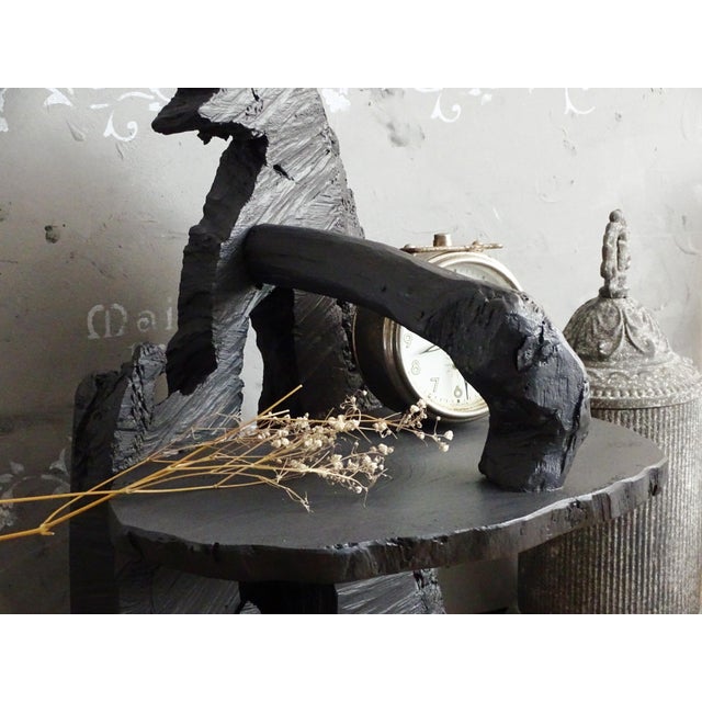 1980s 80s Abstract Wood Desktop Display, 2-Tier Shelf For Sale - Image 5 of 12