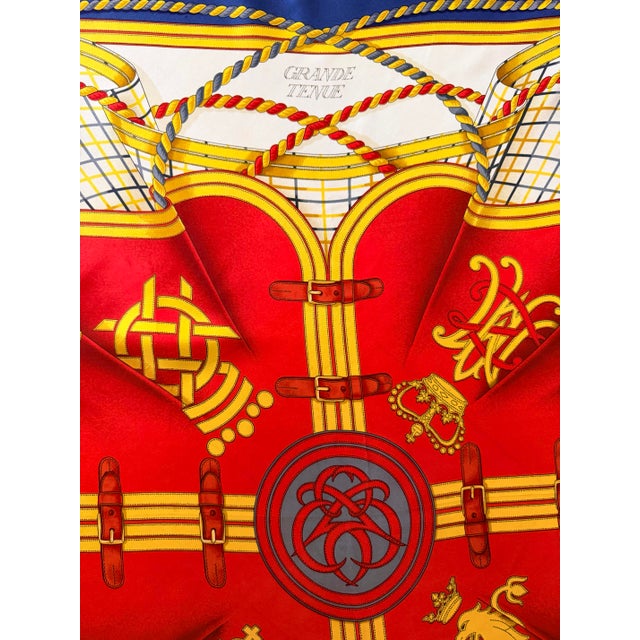 Textile Hermès Grande Tenue 1998 Silk Scarf Designed by Henri D’Origny For Sale - Image 7 of 12