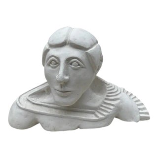 Modern Pop Art MCM Plaster Bust of Man For Sale