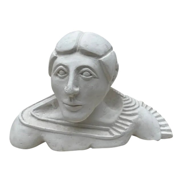 Modern Pop Art MCM Plaster Bust of Man For Sale
