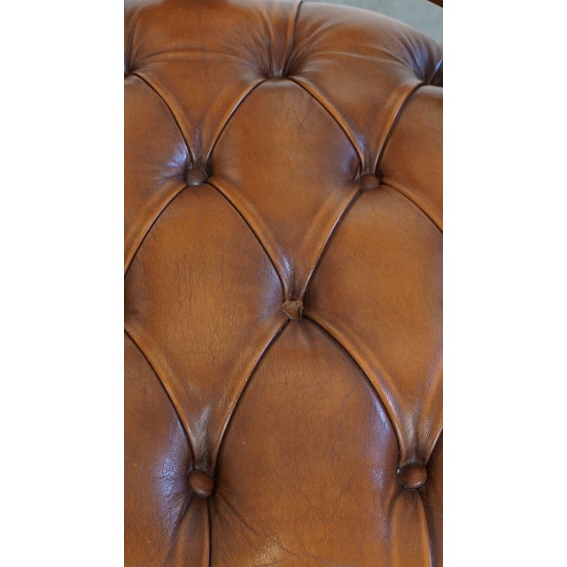 Chesterfield Office Chair in Cowhide and Wood For Sale - Image 15 of 16