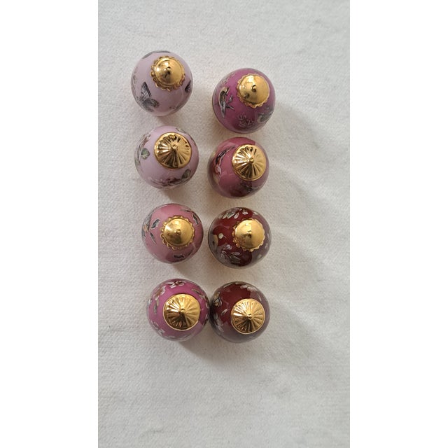 Late 20th Century House of Fabergé Ruby Garden Miniature Eggs Dome Display For Sale In West Palm - Image 6 of 12