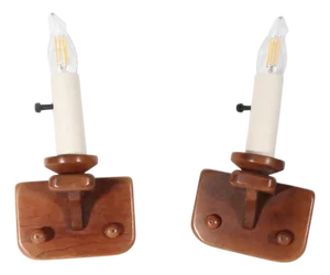 Pair of Cushman Colonial Creations Maple Sconces C. 1934-37