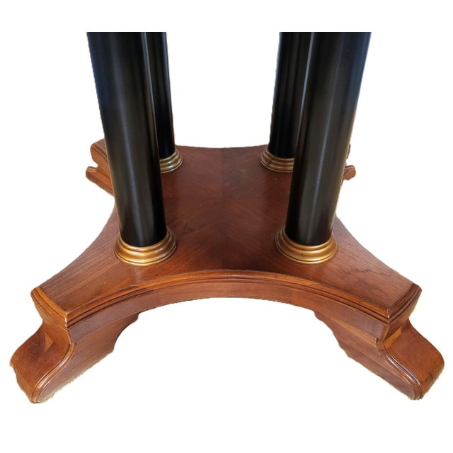 Vintage Cherry Neoclassical Biedermeier Style Dining Table +2 Leaves Ethan Allen For Sale - Image 9 of 18