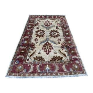 Handmade Sultanabad-Style Rug With Natural Dyes – 6.0×8.6ft For Sale