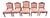 Fine Set 5 Victorian Parlor Chairs in a Blush Tone Upholstery For Sale