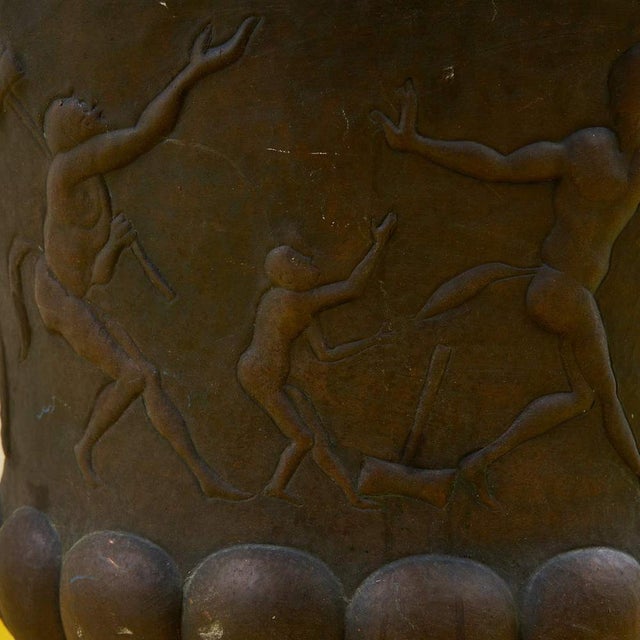 Large Copper Vase Holder, 1930s For Sale - Image 6 of 8