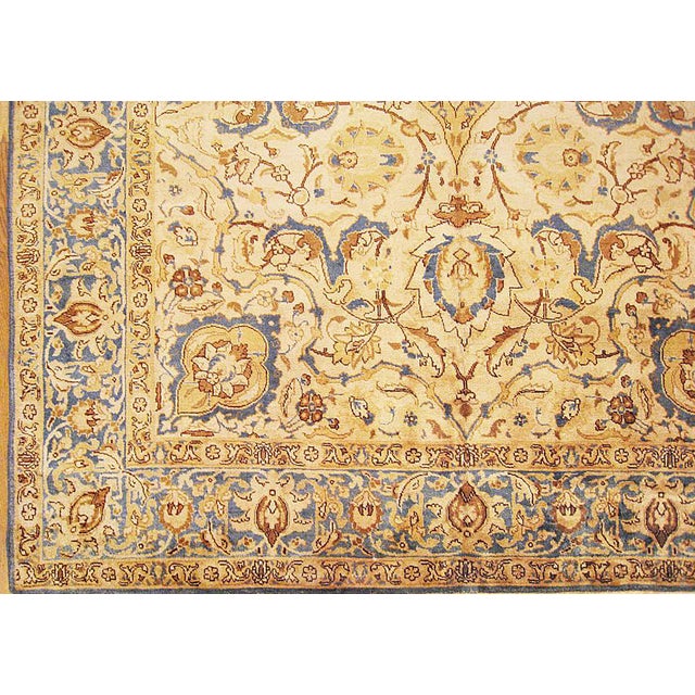Persian Antique Persian Tabriz Oriental Carpet in Room Size with Medallion For Sale - Image 3 of 5