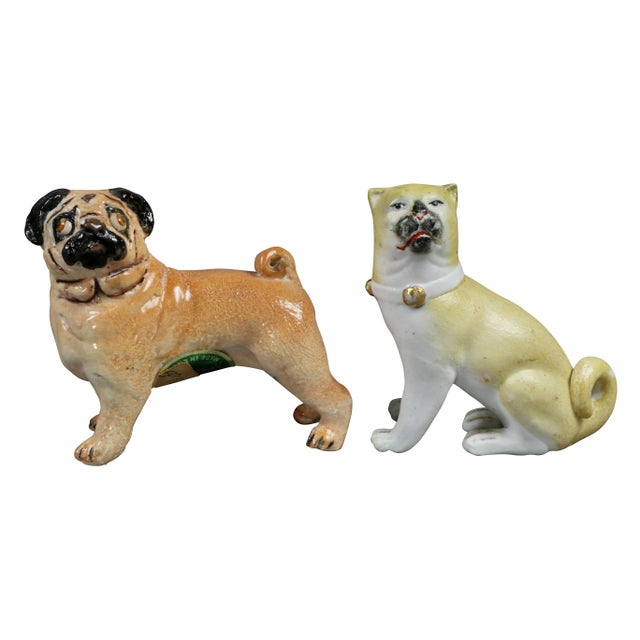 Collection of Forty Two-Pottery and Porcelain Pug Dogs For Sale - Image 9 of 13
