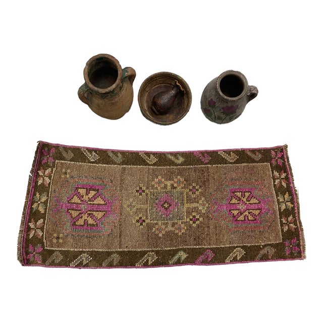 Anatolian Kurdish Floral Carpet For Sale
