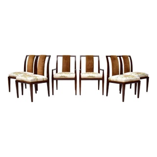 Set of 6 Mahogany Dining Chairs by Tommi Parzinger, 1950s For Sale