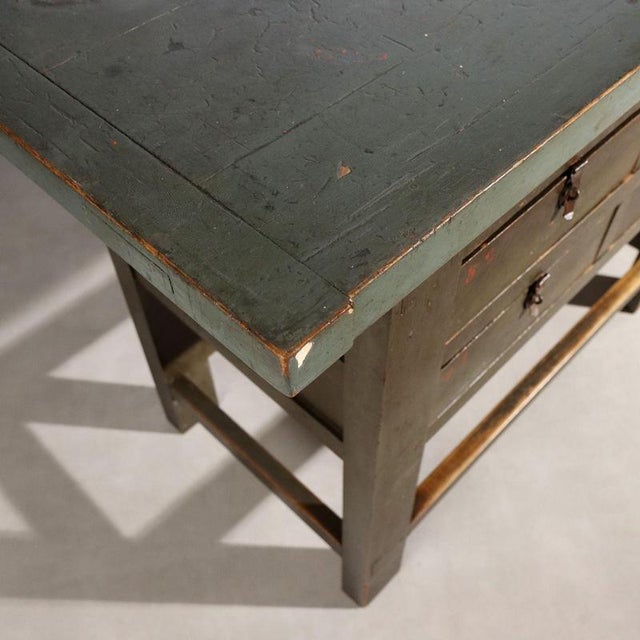 Brown Industrial Workbench in Fir For Sale - Image 8 of 13