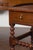 English 1870s Oak Bobbin Leg Side Table with Single Drawer and Stretchers For Sale - Image 9 of 12