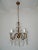 1930 French White Opaline Bobeches, Beads and Drops Chandelier For Sale - Image 4 of 12