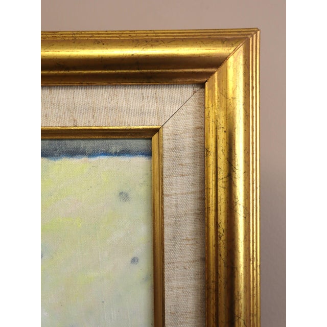 Paint Mid-Century Modern 'Room With a View' Vintage Swedish Original Interior Oil Painting, Framed For Sale - Image 7 of 14