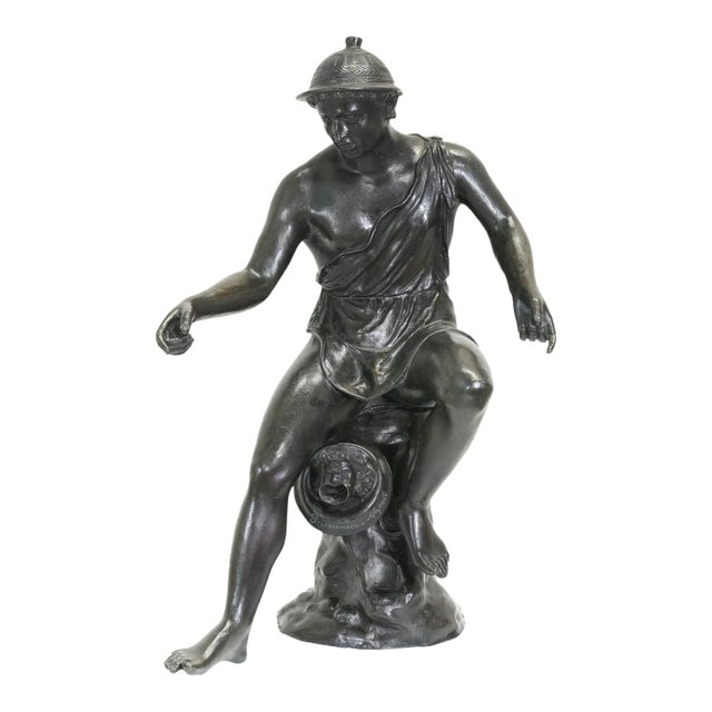 Late 19th Century Classical Roman Fisherman Bronze Sculpture For Sale