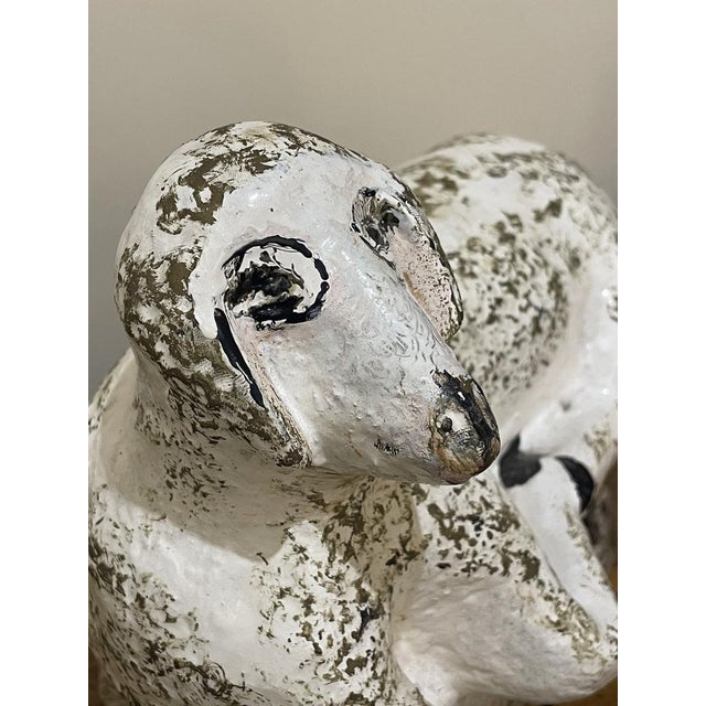 Hand Painted Sheep in Concrete, Early 20th Century For Sale - Image 6 of 14