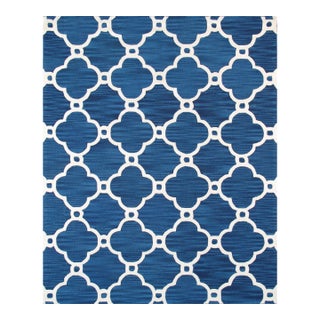 Pasargad Home Transitional Navy Wool Area Rug, 7' 9'' X 9' 9'' For Sale