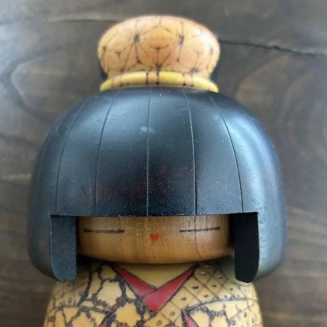 1970s Vintage Wooden Kokeshi Doll by Kazuo Takamizawa, Japan, 1970s For Sale - Image 5 of 10