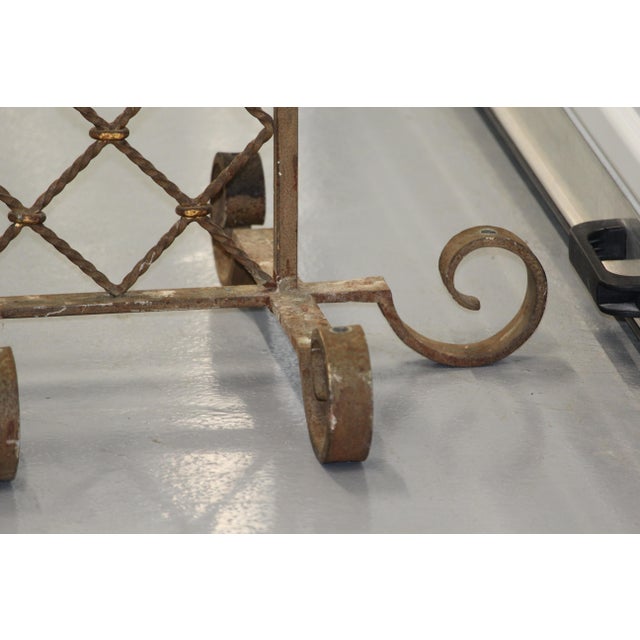 Metal Royal Lily Wrought Iron Grids, Set of 2 For Sale - Image 7 of 18