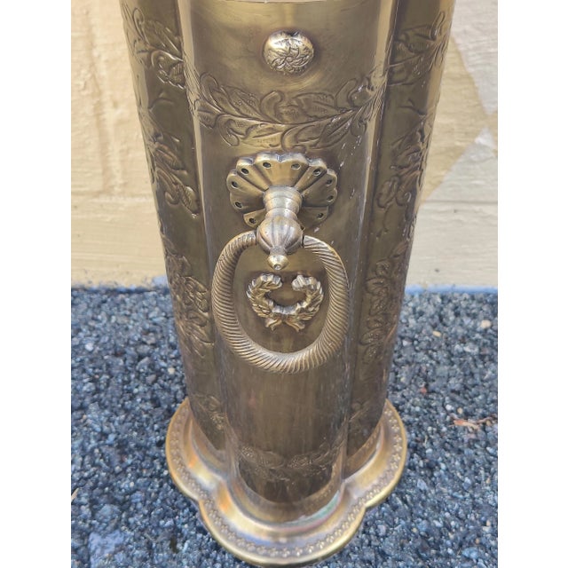 Boho Chic Vintage Umbrellas Bucket/Stand For Sale - Image 3 of 10