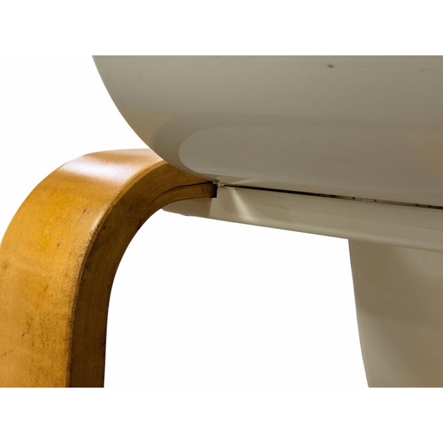 White Alvar Aalto Paimio Chair 41 - Vintage Modernist Bentwood Armchair for Artek For Sale - Image 8 of 10