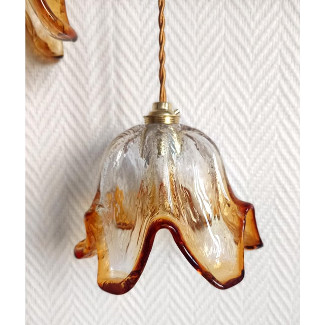 Duo Hanging Light in Murano Glass, 1970 For Sale - Image 4 of 8