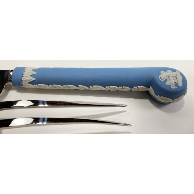 Metal Vintage Wedgwood Carving Set, a Pair For Sale - Image 7 of 8