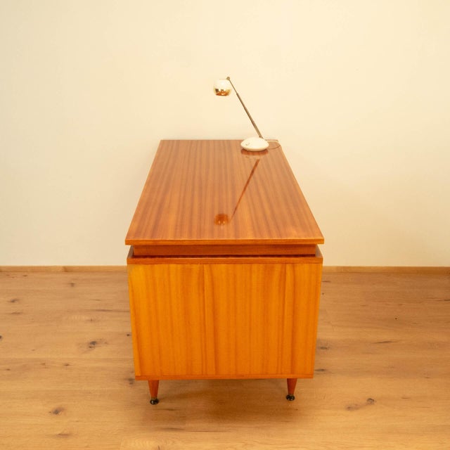 Desk in Tropical Wood by Sicame, 1960s For Sale - Image 6 of 16