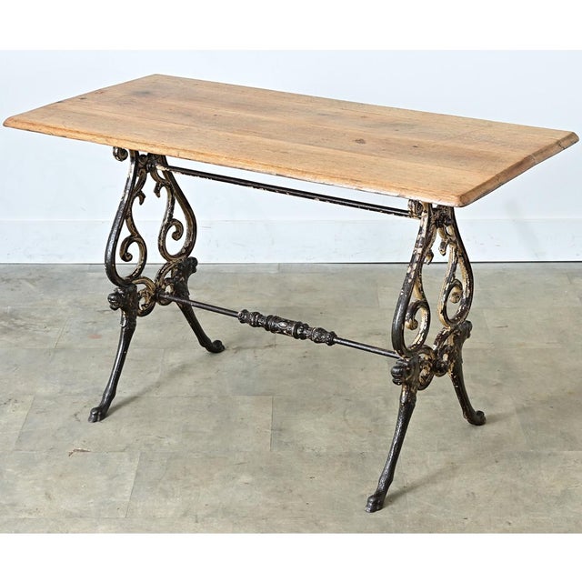 French 19th Century Tavern Table with Oak Top For Sale - Image 9 of 11