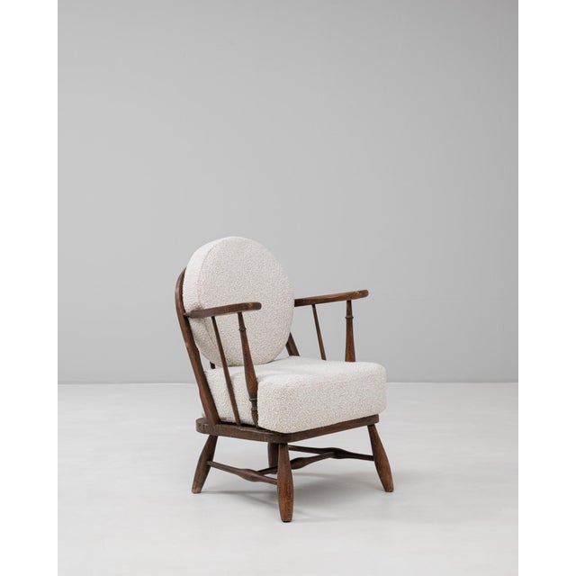20th Century English Wooden Armchair With Upholstered Seat And Back For Sale In Greensboro - Image 6 of 18