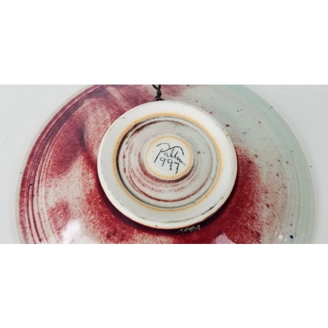 1997 Vintage Colorful Pottery Wall Art/Table Bowl, Signed For Sale In Miami - Image 6 of 8