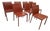 Italian Oxblood Leather Dining Side Chairs, Set of Eight For Sale