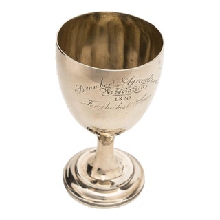 1820 English Sterling Silver Best Sow Trophy Cup For Sale