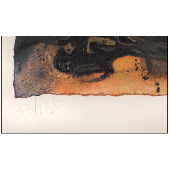 1960s 1968 Bullfight II Surrealism Orange Etching With Embossing Salvador Dalí For Sale - Image 5 of 6