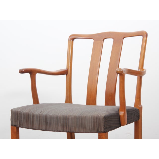Wood Set of Scandinavian FH43 Armchairs by Ole Wanscher for Fritz Hansen, 1943 For Sale - Image 7 of 18