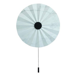 Oru 65 Marble Wall Lamp in Powder-Coated Steel and Marble by Stella Orlandino For Sale