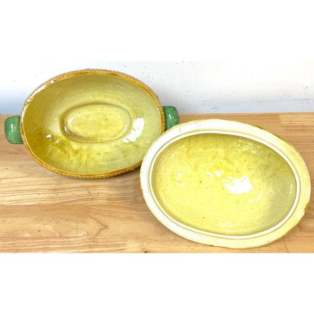 Portuguese Majolica Corn Motif Tureen & Platter, by José A. Cunha For Sale - Image 4 of 18