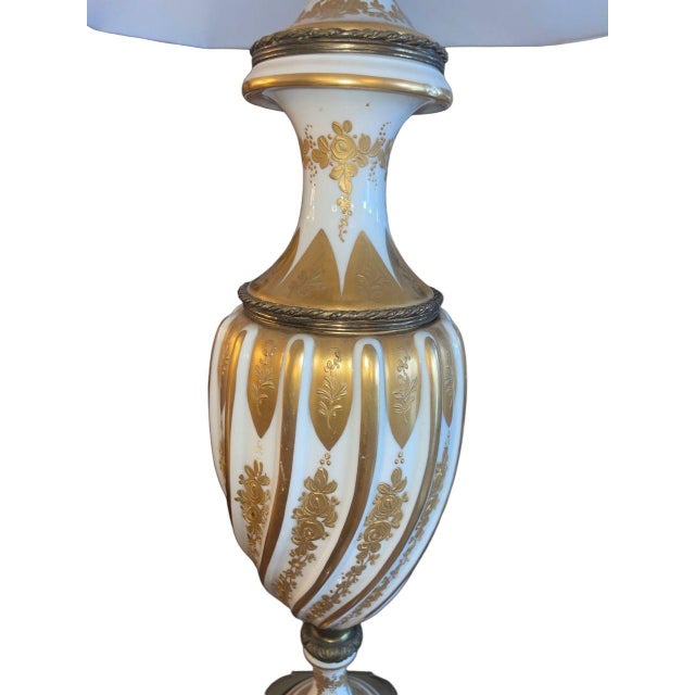 1950s Sèvres Style Porcelain Table Lamps Signed Weidmann Sèvres - a Pair For Sale - Image 4 of 9