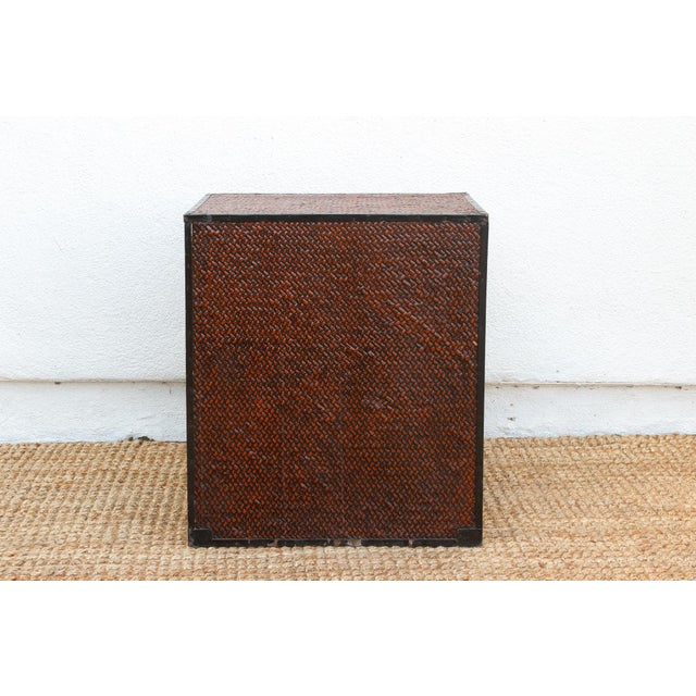 Mid-Century Japanese Faux Bamboo Tansu Chest For Sale - Image 9 of 10