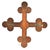 Gold Antique Monumental Gothic Parcel Gilt & Polychromed Carved Oak Cross 19thC For Sale - Image 8 of 13