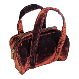 '80s Ruby Red Velvet Minimalist Mini Bag